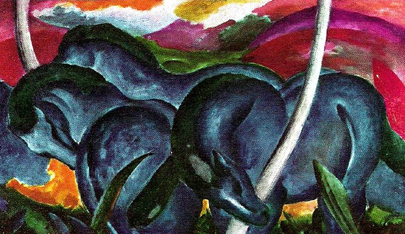 Franz Marc stora bla hastar